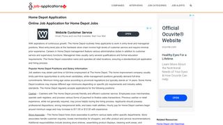 Home Depot Application: Canada Jobs & Careers - Job-Applications.ca