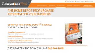THE HOME DEPOT PROPURCHASE Program for ... - Renovation Plus