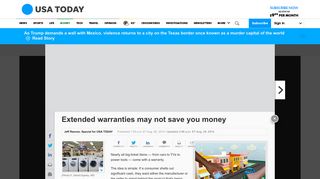 Extended warranties may not save you money - USA Today