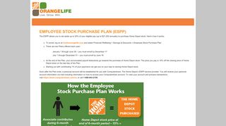 Home Depot Live The Orange Life | Employee Stock Purchase Plan ...