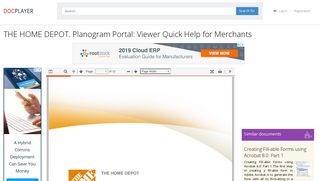 THE HOME DEPOT. Planogram Portal: Viewer Quick Help for ...