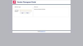Vendor Planogram Portal - Login