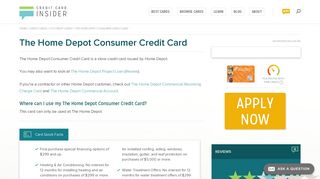 The Home Depot Consumer Credit Card - Credit Card Insider