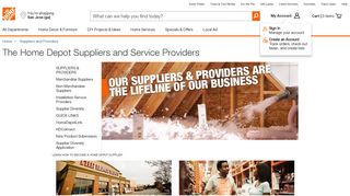 The Home Depot Suppliers and Service Providers