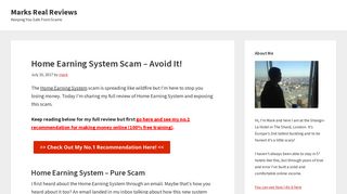 Home Earning System Scam - Avoid It! - Marks Real Reviews