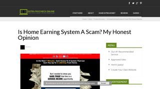 Is Home Earning System A Scam? My Honest Opinion - Extra ...