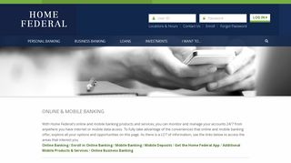 Online & Mobile Banking | Home Federal Savings Bank