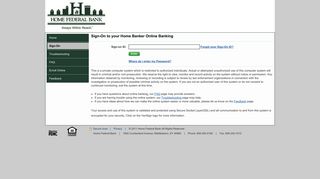 Sign-On to your Home Banker Online Banking