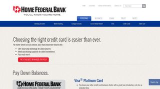Credit Cards | Home Federal Bank