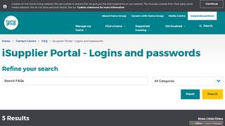Home Group | iSupplier Portal - Logins and passwords