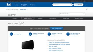Home Hub 3000 - support, help and troubleshooting from Bell Internet
