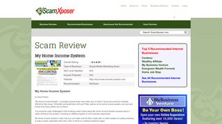 My Home Income System a Scam? | Reviews - ScamXposer
