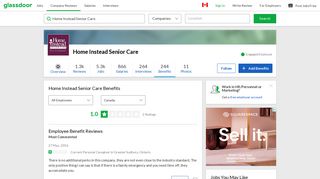 Home Instead Senior Care Employee Benefits and Perks | Glassdoor.ca