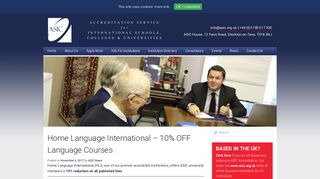 ASIC Premier Institution: Home Language International 10% OFF ...