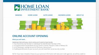 e-Banking - Home Loan Investment Bank, FSB