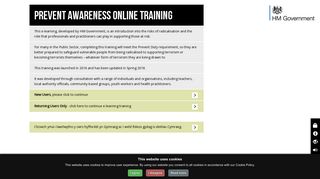 Prevent Awareness Online Training