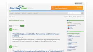 Virtual College - Learning News
