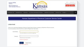 Kansas Department of Revenue - Home page