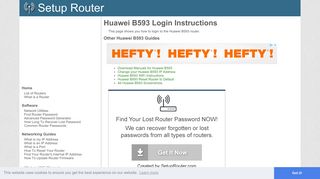 Login to Huawei B593 Router - SetupRouter