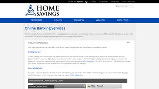 Online Banking - Home Savings Bank