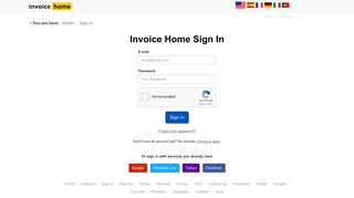 Sign In - Invoice Home