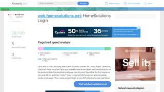 Access web.homesolutions.net. HomeSolutions Login