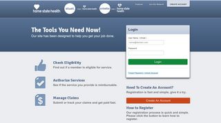Home State Health Plan Provider Tools
