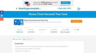 Home Trust Secured Visa Card - RateSupermarket