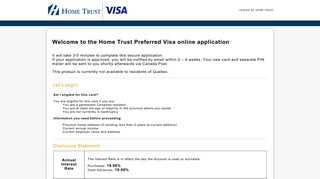 Home Trust Preferred Visa