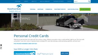 Credit Cards - Personal | HomeTrust Banking
