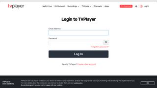 Login - TVPlayer: Watch Live TV Online For Free
