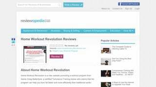 Home Workout Revolution Reviews - Legit or Scam? - Reviewopedia
