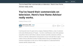 You've heard their commercials on television. Here's how Home ...