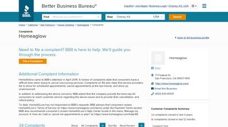 Homeaglow | Complaints | Better Business Bureau® Profile