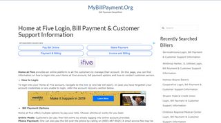 Home at Five Login, Bill Payment & Customer Support Information