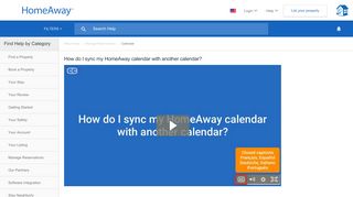 How do I sync my HomeAway calendar with another calendar ...