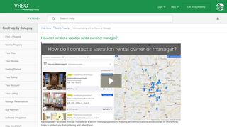 How do I contact a vacation rental owner or manager? | HomeAway Help
