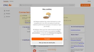 Page pour se connecter à Home'Bank | ING Belgique