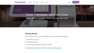 Clover Quick Start Guide | Homebase