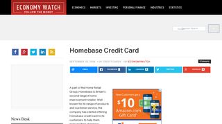 Homebase Credit Card | Economy Watch