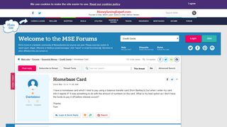 Homebase Card - MoneySavingExpert.com Forums