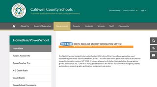 HomeBase/PowerSchool / HomeBase - Caldwell County Schools