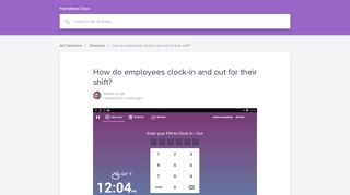 How do employees clock-in and out for their shift? | Homebase Docs