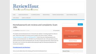 Homebasework.net reviews and complaints: Scam Jobs - ReviewHour