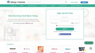 ShopAtHome.com: Online Cash Back Shopping – Coupons & Promo ...