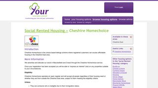 Your Housing Group - Cheshire Homechoice