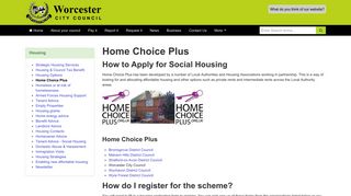 Home Choice Plus - Worcester City Council