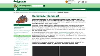 Homefinder Somerset - Sedgemoor District Council