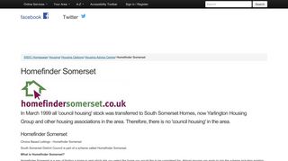 South Somerset District Council - Homefinder Somerset