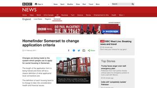 Homefinder Somerset to change application criteria - BBC News